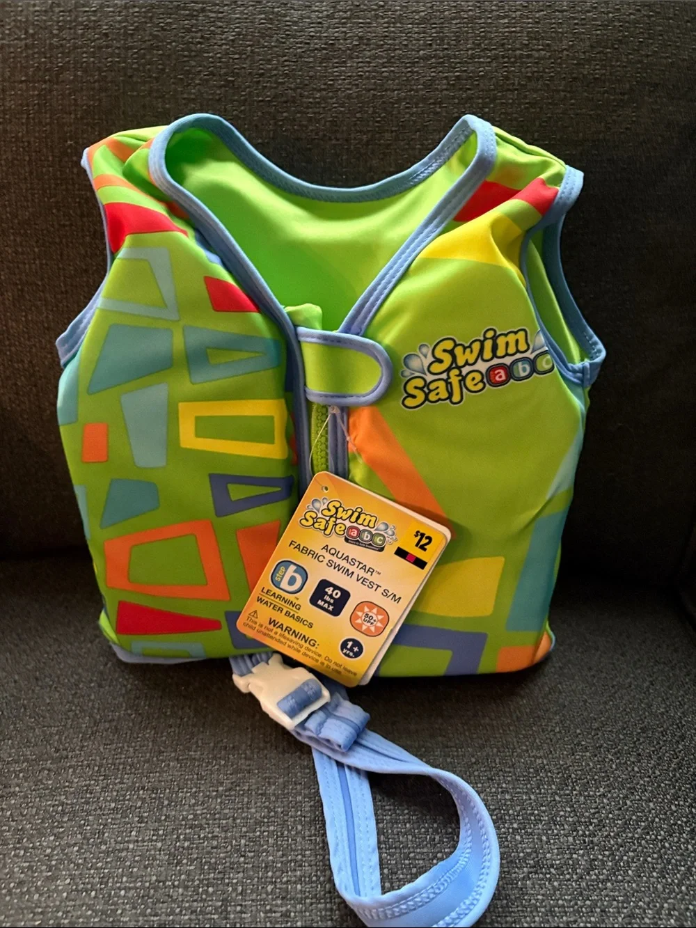 Kids Green Life Jacket Swim Vest